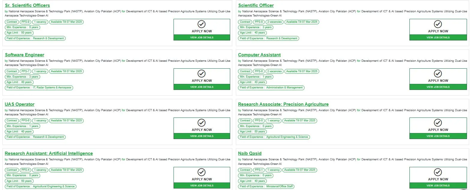 NASTP Jobs 2025 Advertisement