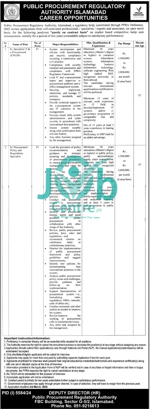PPRA Jobs