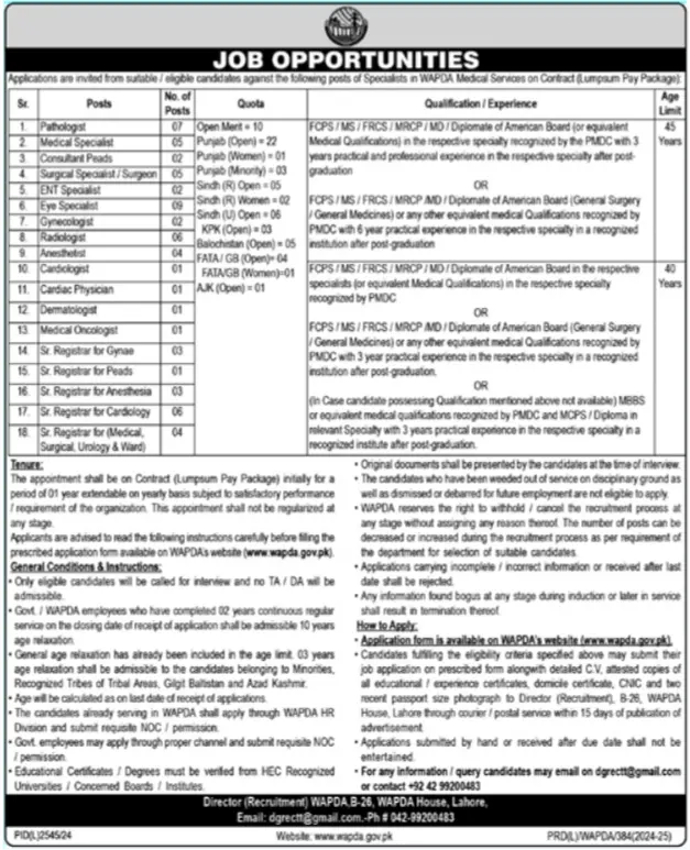 Wapda Employees Cooperative Housing Society WECH Jobs 2025 Advertisement