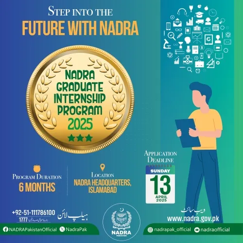 NADRA Graduate Internship Program 2025 Advertisement #1