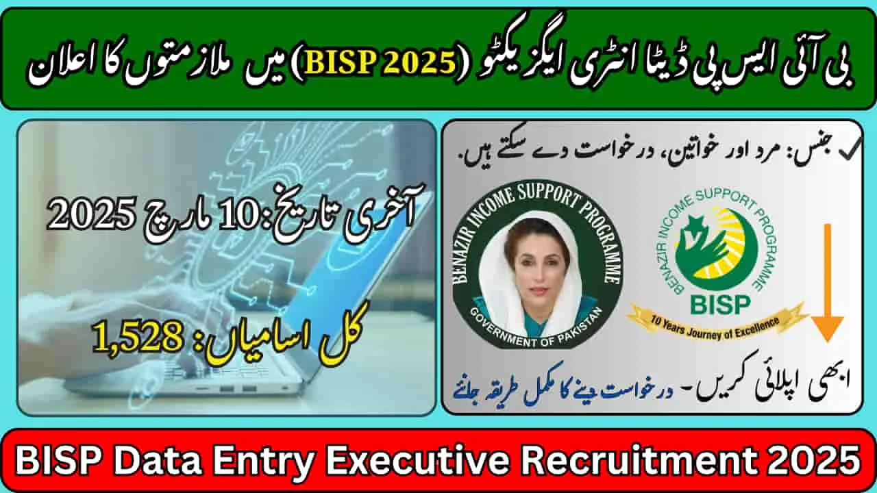 BISP Data Entry Executive Recruitment