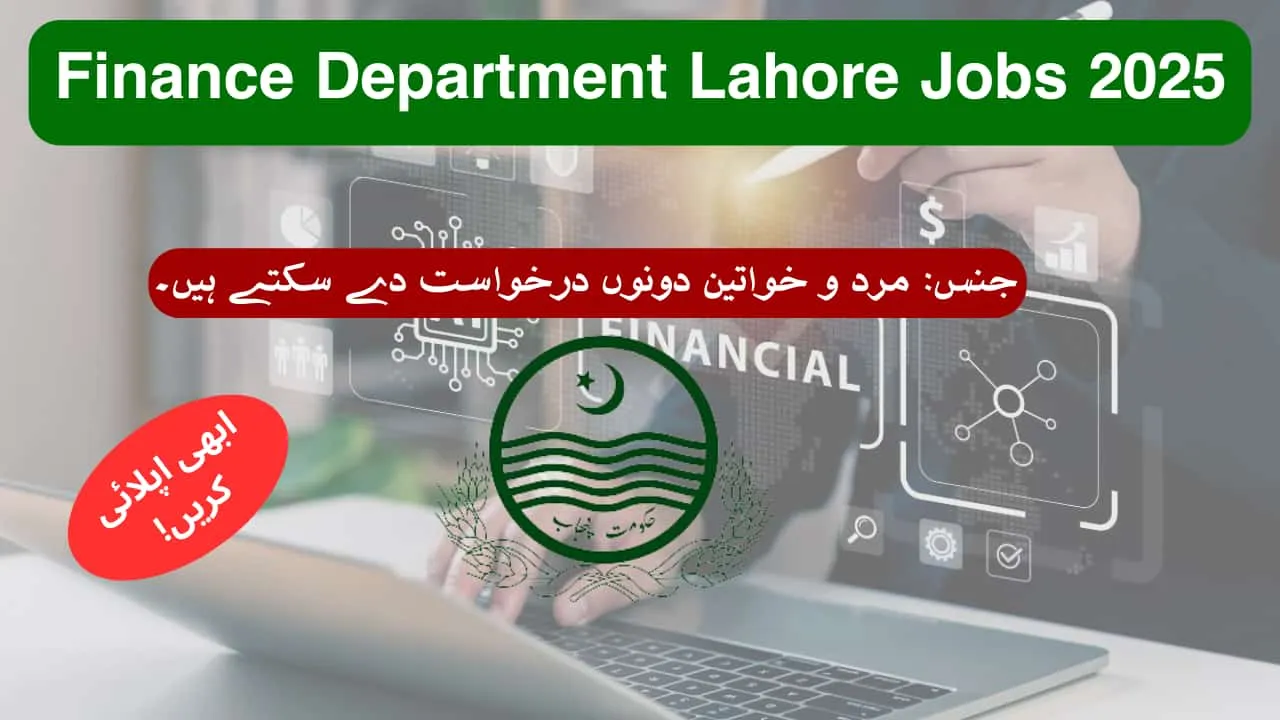 Finance Department Lahore Jobs