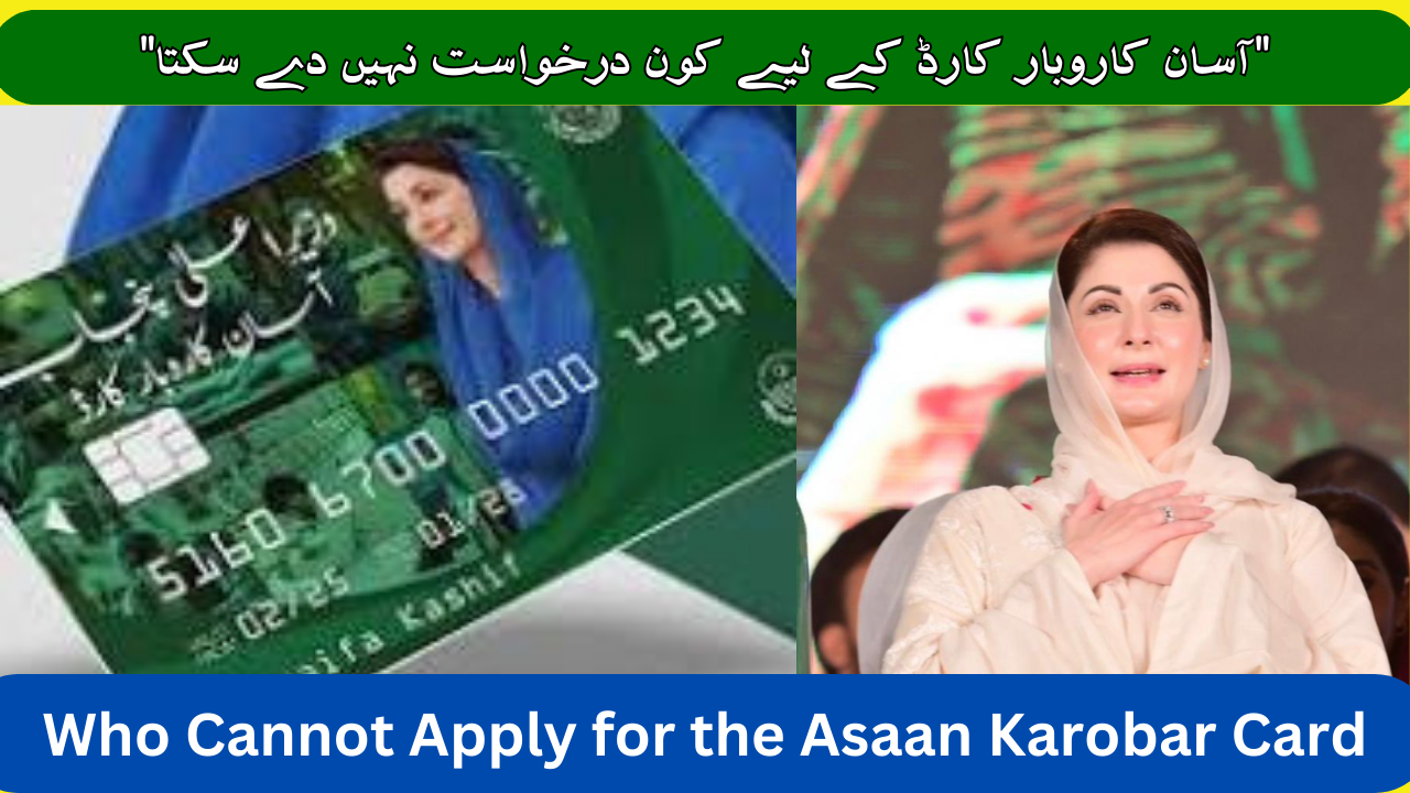 Who Cannot Apply for the Asaan Karobar Card