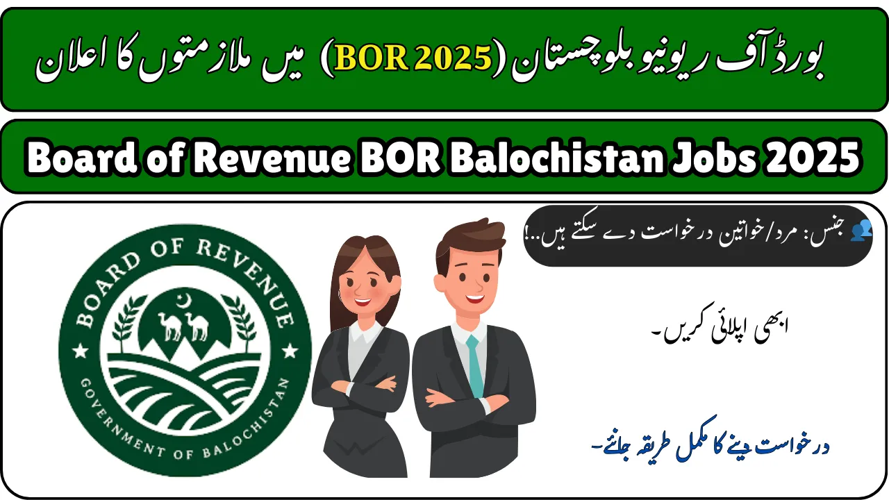 BOR Balochistan Jobs