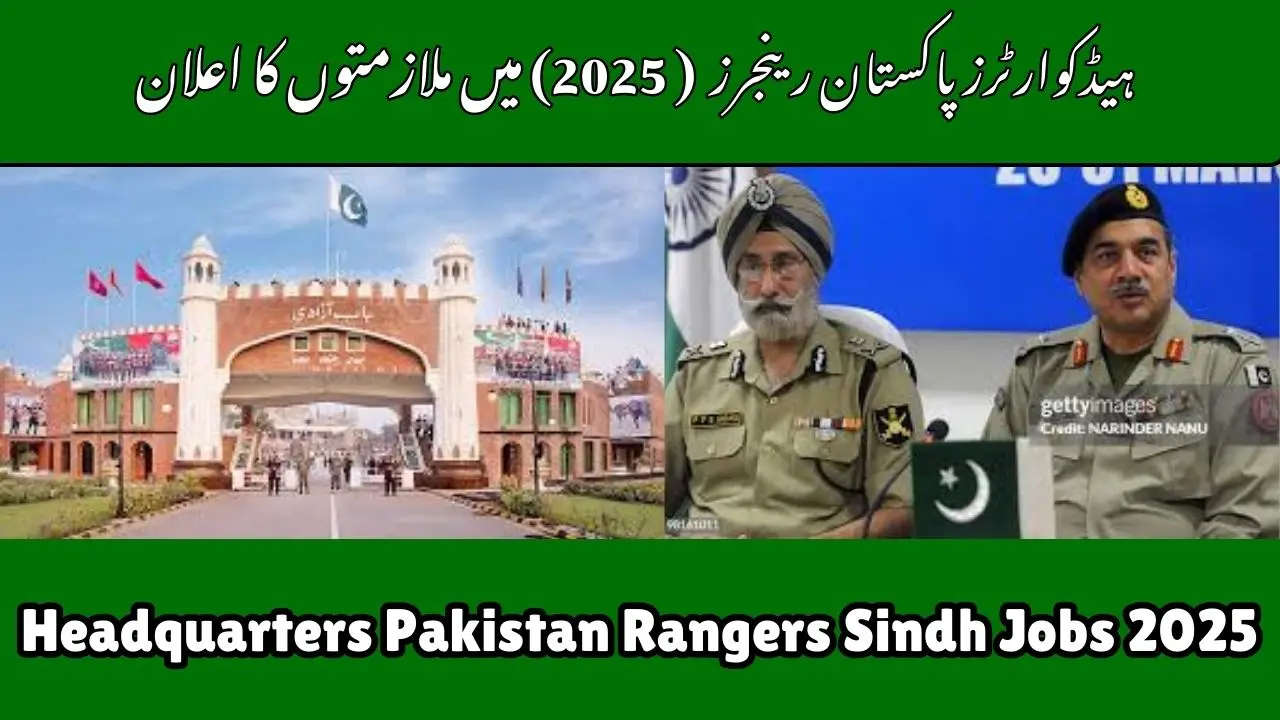 Headquarters Pakistan Rangers Sindh Jobs 2025