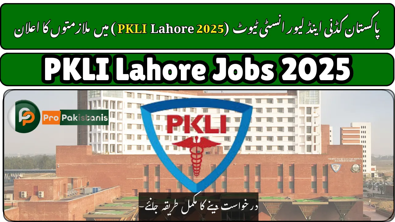 PKLI Lahore Jobs
